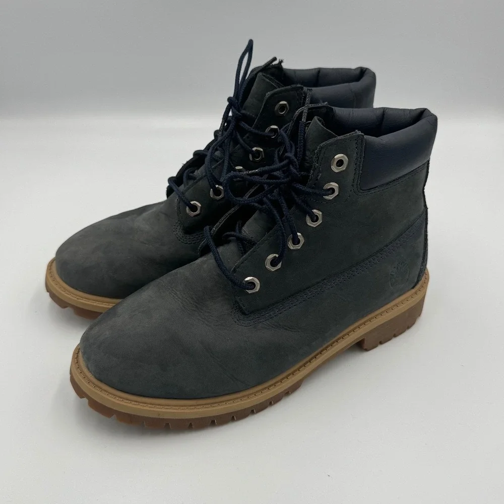 Timberland Navy Blue 6-Inch Premium Waterproof Boots Size 3W NO BOX